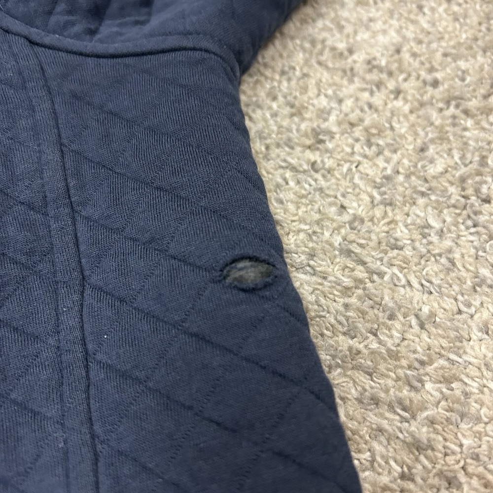 L.L. Bean Quilted 1/4 Sweater Mens XLT Tall Blue Pullover Traditonal Fit (Flaws) - Picture 7 of 10